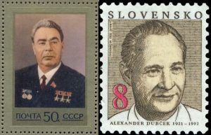 Timbres - Leonid Brejnev et Alexander Dubcek