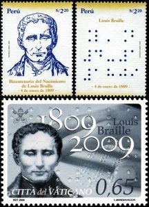 Timbres - Naissance de Louis Braille le 4 janvier 1809.