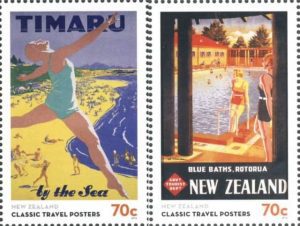 Timbres - Maillots de bain des années 30 sur publicité australienne.