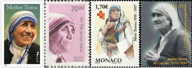 Timbres - Mère Teresa la fondatrice des Missionnaires de la Charité.