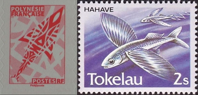 Timbres - Poissons volants.