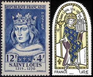 Timbres - Saint Louis roi de France (1214-1270).